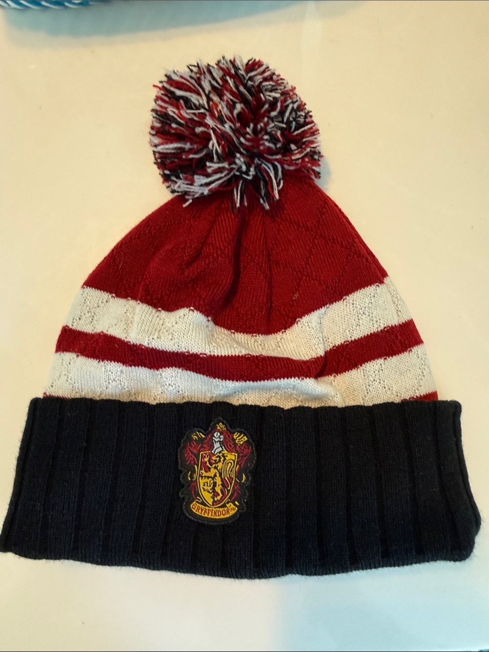 Gryffindor Beanie with Pom-Pom Top From the Harry Potter Studio Tour in London